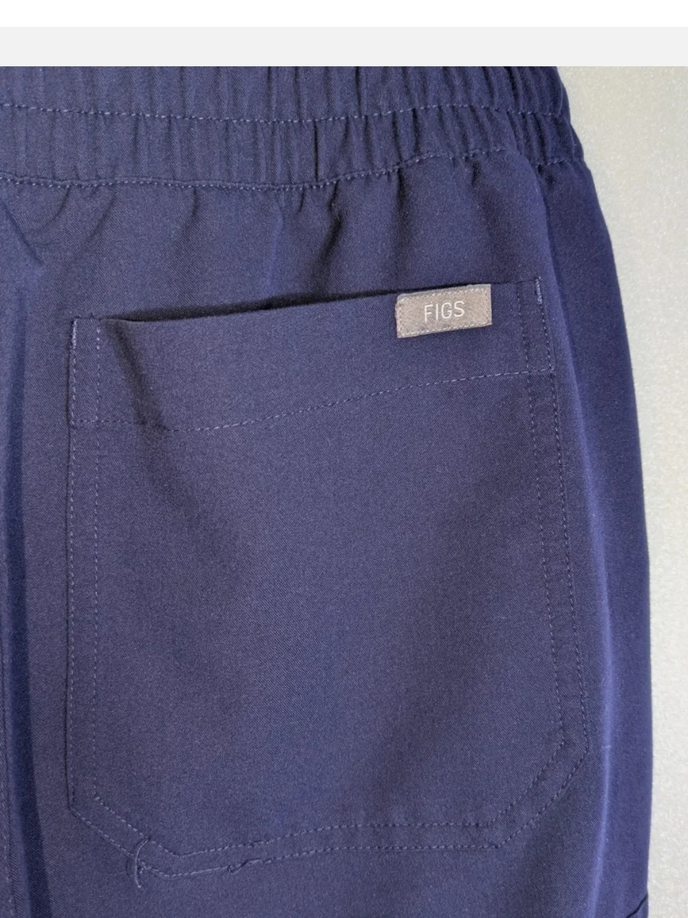 Womans Navy Drawstring FIG Pants EUC